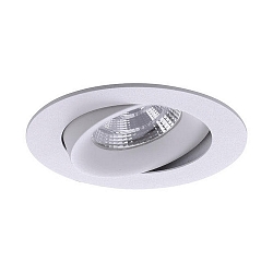 Recessed LED spot INDIWO83, IP20, round, 350mA, 5.5W 3000-1800K 550lm 36�, swivelling, dim2warm, white