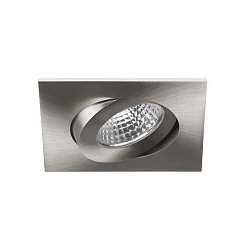 recessed luminaire OLENI-S / PHASE DIM 830 square, swivelling, dimmable IP20, nickel matt dimmable 6,7W 570lm 3000K 38� CRI >80