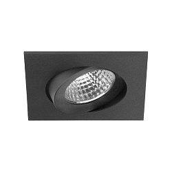 recessed luminaire OLENI-S / PHASE DIM 830 square, swivelling, dimmable IP20, black matt dimmable 6,7W 570lm 3000K 38� CRI >80