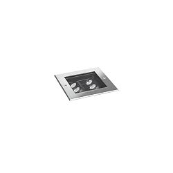 floor recessed luminaire LANKA-S square, adjustable, passable, switchable IP67, stainless steel 