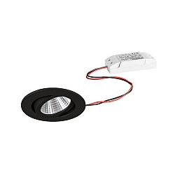 recessed luminaire IP65, glossy, black, transparent  6W 650lm 3000K 20-40� 20-40� CRI 80-89