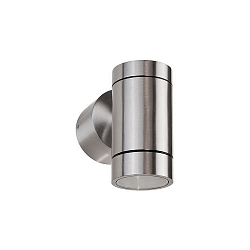 wall luminaire GU10 IP44, stainless steel, transparent dimmable