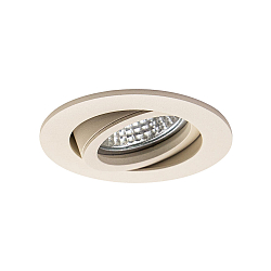 recessed spotlight TIRREL-R GU10 / PAR16 round, swivelling, with spacer GU10 IP20, textured sand beige dimmable
