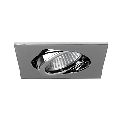Recessed HV spot GU10, max. 50W, square, chrome