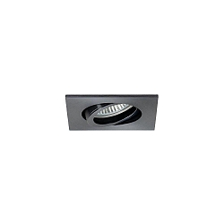recessed luminaire TIRREL-S square, swivelling, with spacer GU10 IP20, powder coated, black 50W