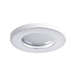 Recessed outdoor HV downlight, IP65, round, GU10, max. 50W, white