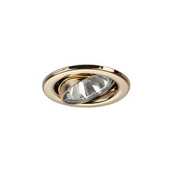 Recessed HV spot GU10, max. 50W, round, gold