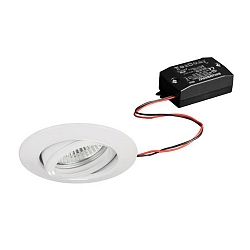 recessed luminaire BREENA R round, swivelling, switchable LED IP20, white  6W 680lm 3000K 20-40� 20-40� CRI 80-89