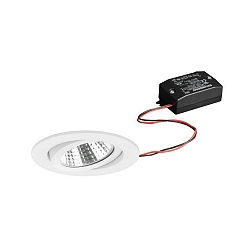recessed luminaire swivelling IP20, white  6W 640lm 3000K 20-40� 20-40� CRI 80-89