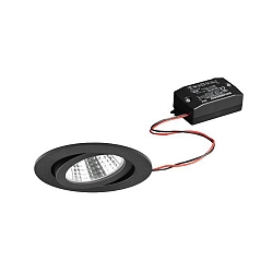recessed luminaire swivelling IP20, black  6W 640lm 3000K 20-40� 20-40� CRI 80-89