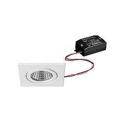 recessed luminaire, glossy, white  6W 680lm 3000K 20-40� 20-40� CRI 80-89