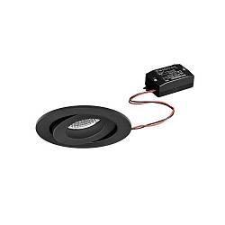 recessed luminaire IP20, glossy, black  7W 680lm 3000K 20-40� 20-40� CRI 80-89