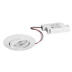 recessed luminaire BREENA R round, swivelling LED IP20, white dimmable 6W 680lm 3000K 20-40� 20-40� CRI 80-89