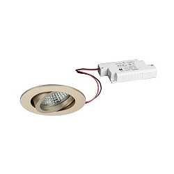 recessed luminaire TIRREL-R round, swivelling IP20, glossy, transparent dimmable 6W 680lm 3000K 38� 38� CRI >80