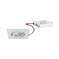 recessed luminaire TIRREL-S square, swivelling IP20, white dimmable 6W 680lm 3000K 38� 38� CRI >80