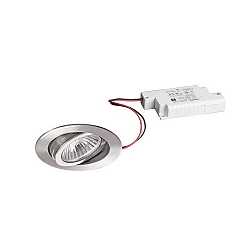 recessed luminaire IP20, stainless steel, glossy, transparent  6W 680lm 3000K 20-40� 20-40� CRI 80-89