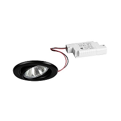 recessed spotlight BRONNY LED PHASE-DIM round, swivelling, incl. driver, set of 1 IP20, black matt dimmable