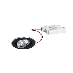 recessed luminaire IP20, glossy, black, transparent  6W 680lm 3000K 20-40� 20-40� CRI 80-89