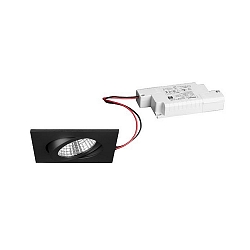 recessed luminaire IP65, glossy, black, transparent  6W 650lm 3000K 20-40� 20-40� CRI 80-89