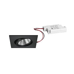 recessed luminaire IP20, glossy, black, transparent dimmable 7W 740lm 3000K 20-40� 20-40� CRI 80-89