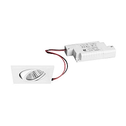recessed luminaire swivelling, square IP20, white dimmable 6W 640lm 3000K 20-40� 20-40� CRI 80-89