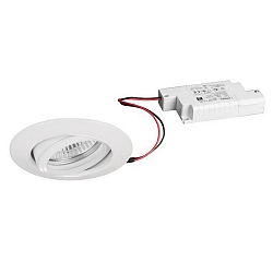 recessed luminaire BB 13 round, swivelling LED IP20, white dimmable 6W 430lm 1800-3000K 20-40� 20-40� CRI 80-89
