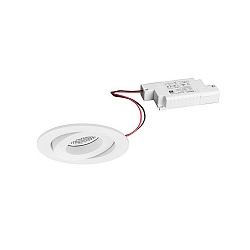 recessed luminaire IP20, glossy, white  7W 680lm 3000K 20-40� 20-40� CRI 80-89