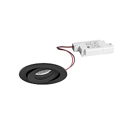recessed luminaire IP20, glossy, black dimmable 7W 680lm 3000K 20-40� 20-40� CRI 80-89