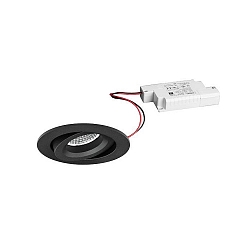 recessed luminaire IP20, glossy, black dimmable 7W 680lm 3000K 20-40� 20-40� CRI 80-89