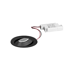 recessed luminaire IP20, glossy, black dimmable 7W 680lm 3000K 20-40� 20-40� CRI 80-89