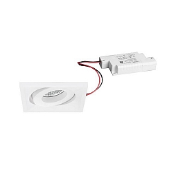 recessed luminaire swivelling, square IP20, white dimmable 7W 680lm 3000K 20-40� 20-40� CRI 80-89