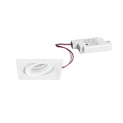 recessed luminaire swivelling, square IP20, white dimmable 7W 680lm 3000K 20-40� 20-40� CRI 80-89