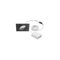 recessed luminaire ABACO SQUARE PHASE swivelling IP44, black matt dimmable 8W 1010lm 3000K 36� 36� CRI 82