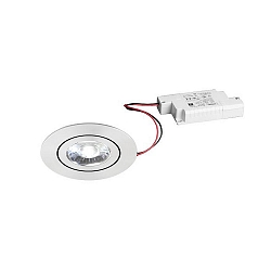 recessed luminaire IP20, glossy, transparent dimmable 6W 660lm 3000K 20-40� 20-40� CRI 80-89