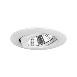 Recessed LED spot set BB03, IP20, round, 230V, 6W 3000K 640lm 38�, swivelling 30�, dimmable, white