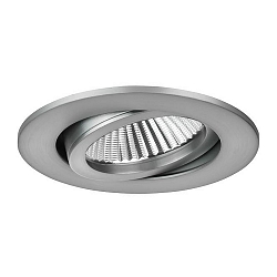 Recessed LED spot set BB03, IP20, round, 230V, 6W 3000K 640lm 38�, swivelling 30�, dimmable, matt nickel