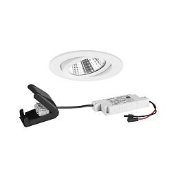 recessed luminaire round, swivelling IP20, white dimmable 6W 640lm 3000K 20-40� 20-40� CRI 80-89