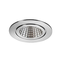 Recessed outdoor LED spot set BB15, IP54, round, 230V, 6W 3000K 640lm 38�, fixed, dimmable, stainless steel