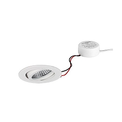 recessed luminaire TIRREL-R round, swivelling IP20, white dimmable 6W 680lm 3000K 38� 38� CRI >80