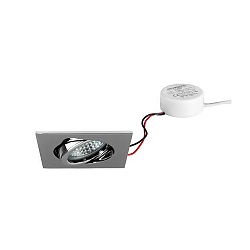 recessed luminaire TIRREL-S square, swivelling IP20, white dimmable 6W 680lm 3000K 38� 38� CRI >80