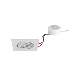 recessed luminaire TIRREL-S square, swivelling IP20, white dimmable 6W 680lm 3000K 38� 38� CRI >80
