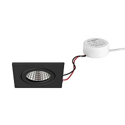 recessed luminaire ITANSA S BB16 rigid, square LED IP54, black dimmable 6W 680lm 3000K 20-40� 20-40� CRI 80-89