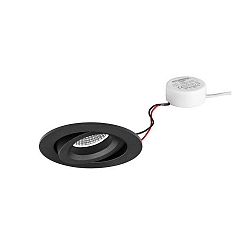 recessed luminaire IP20, glossy, black  7W 680lm 3000K 20-40� 20-40� CRI 80-89