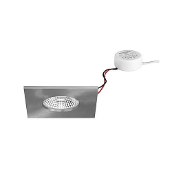 recessed luminaire IP65, glossy, nickel 7W 620lm 3000K 20-40� 20-40� CRI 80-89