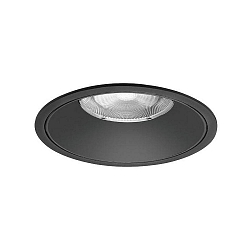 ceiling recessed luminaire DIOS MEGA round, direct IP20, black dimmable