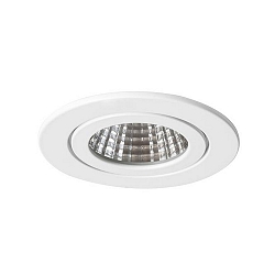 Recessed outdoor LED spot set BB15 incl. DALI-converter + connection box, IP54, round, 230V, 6W 3000K 640lm 38�, fixed, white