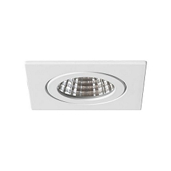 Recessed outdoor LED spot set BB16 incl. DALI-converter + connection box, IP54, square, 230V, 6W 3000K 640lm 38�, fixed, white