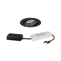 recessed luminaire IP20, glossy, black dimmable 7W 680lm 3000K 20-40� 20-40� CRI 80-89