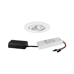 recessed luminaire IP65, glossy, white dimmable 7W 620lm 3000K 20-40� 20-40� CRI 80-89