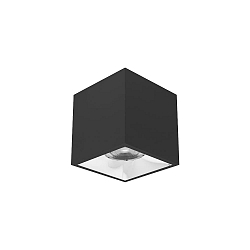 downlight APOLLO MAXI square, smooth, DALI controllable IP20, powder coated, black dimmable